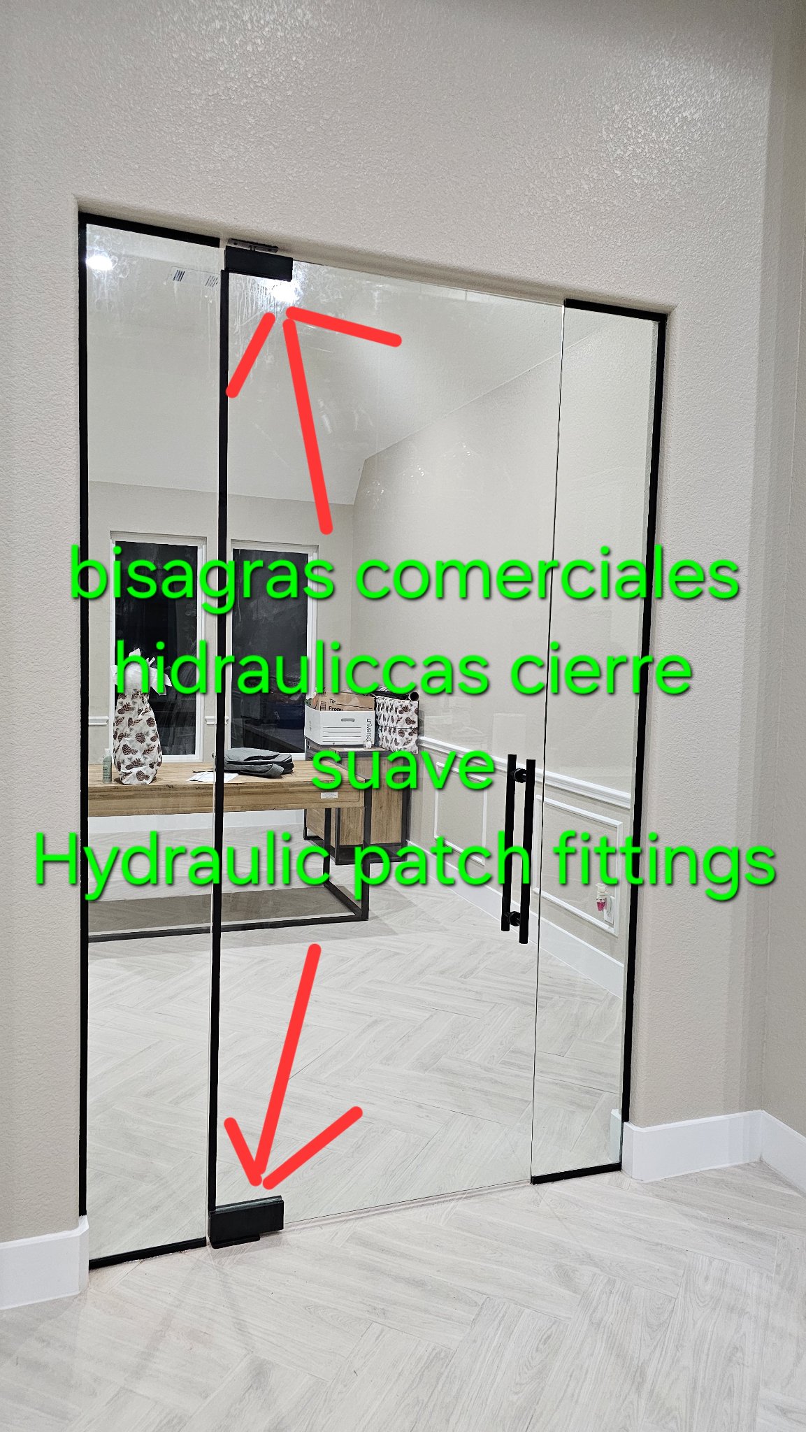 Commercial hydraulic soft-close hinges (hydraulic patch fittings)
