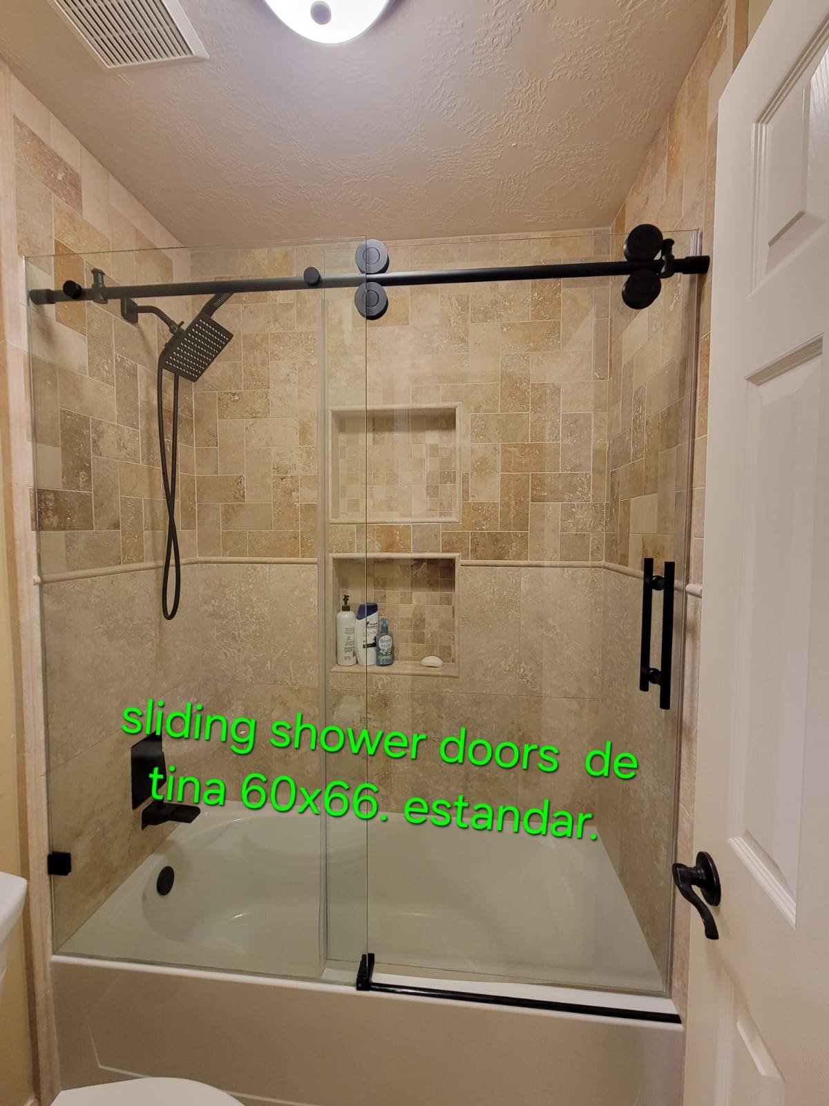 Standard 60x66 tub sliding shower doors